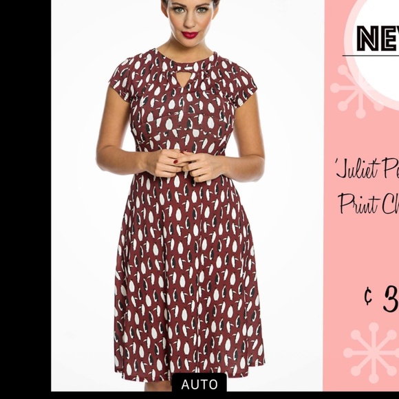 Lindy Bop Penguin Dress 4US/8UK - Picture 2 of 5